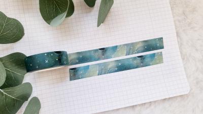 Washi Tape Blauer Marmor